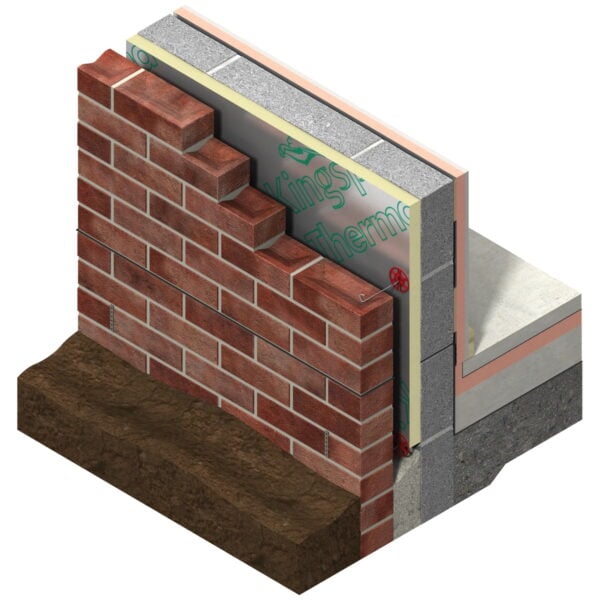 70mm Kingspan Thermawall TW50 PIR Insulation Board 1200mm x 450mm Pack of 6 (3.24m2)