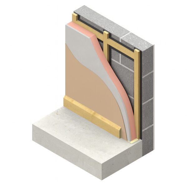 52.5mm Kingspan Kooltherm K118 Insulated Plasterboard 2400mm x 1200mm Pack of 15 (43.20m2)