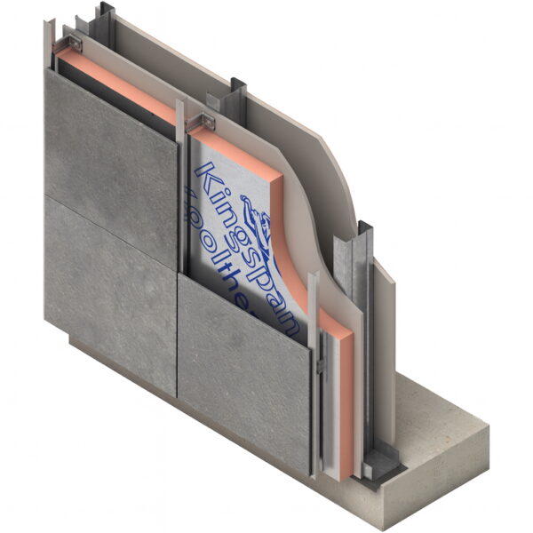 75mm Kingspan Kooltherm K15 Rainscreen Cladding Insulation 2400mm x 1200mm Pack of 4