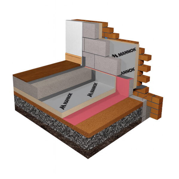 Mannok PIR Insulation Board Floor Insulation Solid Ground Floor Below Slab