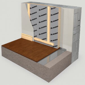 Insulating solid walls with internal dry lining insulation boards fixed by battens