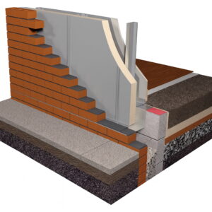 Insulating steel stud frame cavity walls