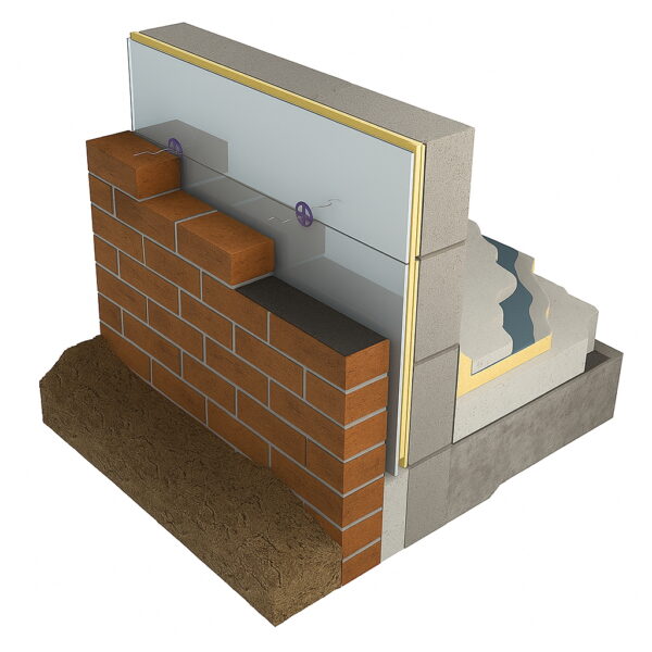 115mm Ecotherm Eco-Cavity Full Fill Insulation Board Tongue And Groove 1200mm x 450mm Pack of 4 (2.16m2)