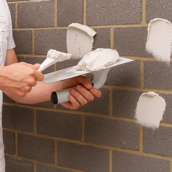Knauf Plasterboard Adhesive Application Wall Close Up