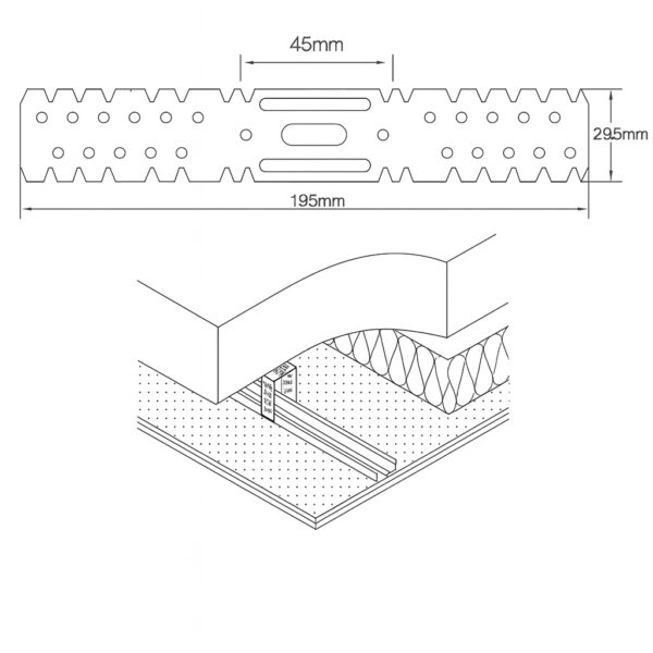 195mm British Gypsum Gypframe GL2 Bracket 100 per box