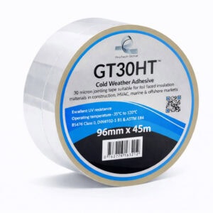 96mm Protech GT30HT Premium High Tack Cold Weather Aluminium Foil Tape 45m Roll